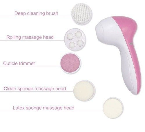 5-in-1 Facial Electric Cleanser & Massager – Deep Cleaning, Exfoliating & Skin Care Tool