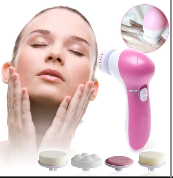 5-in-1 Facial Electric Cleanser & Massager – Deep Cleaning, Exfoliating & Skin Care Tool