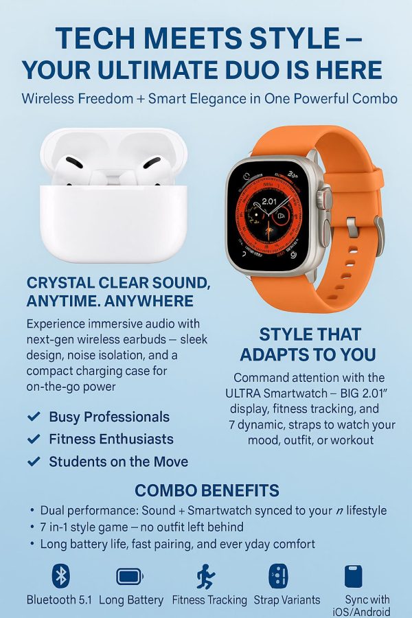 AirPods Pro 2 + Ultra 7-in-1 Smartwatch Combo Deal