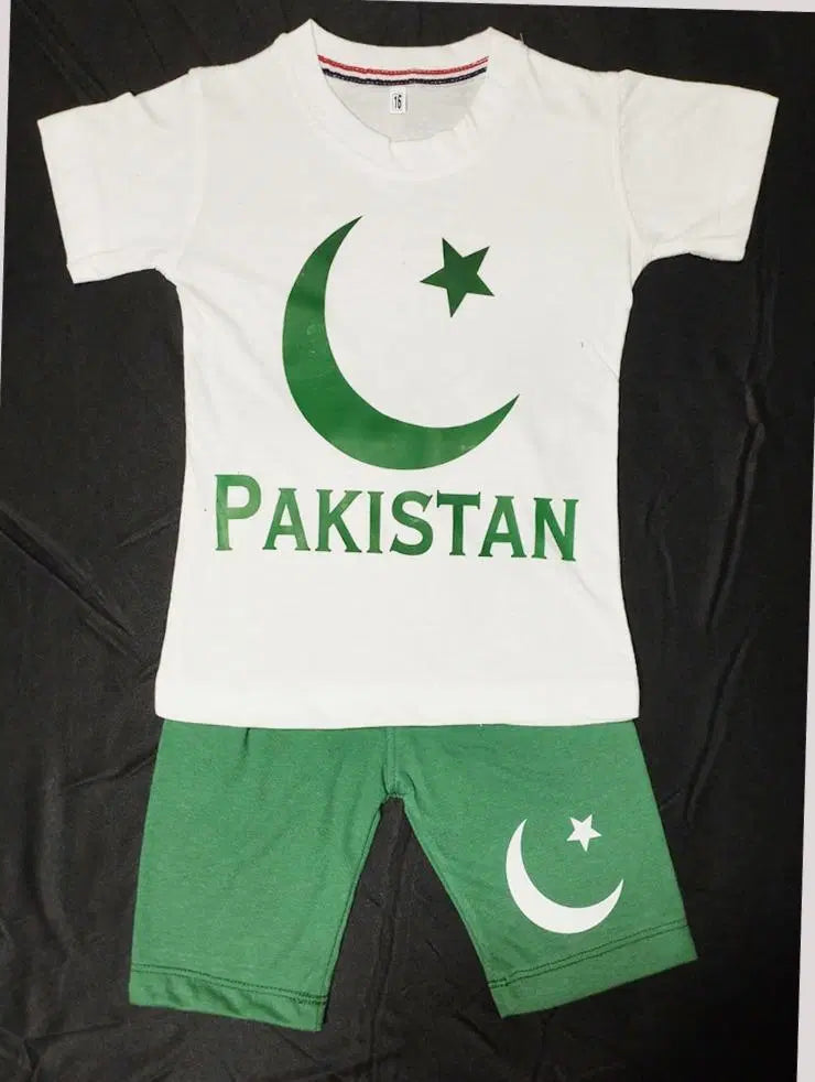 2 Pcs Unisex Cotton Printed Shirt & Shorts Set - 14 August