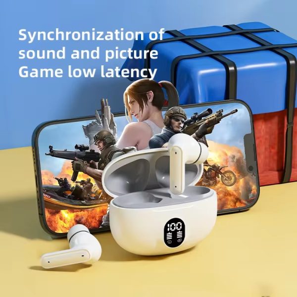 895B Wireless Bluetooth Earbuds with LED Display – In-Ear Headphones with Mic, Type-C Fast Charging, Bluetooth 5.3 for Android & iPhone