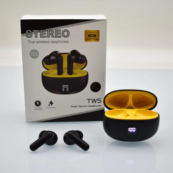 895B Wireless Bluetooth Earbuds with LED Display – In-Ear Headphones with Mic, Type-C Fast Charging, Bluetooth 5.3 for Android & iPhone